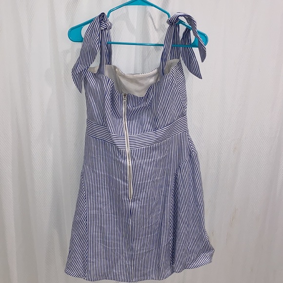 blue and white striped strapless dress! - Picture 4 of 4